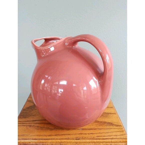 Vintage Homer Laughlin HARLEQUIN Rose Service Water Pitcher Ball Jug Pitcher - Picture 5 of 9